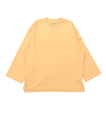 ゴースローキャラバン（GOSLOWCARAVAN）三本引き揃え ヘビー天竺 ケミカル ワイド9分丈 半袖Tシャツ 362608 YEL