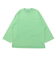 ゴースローキャラバン（GOSLOWCARAVAN）三本引き揃え ヘビー天竺 ケミカル ワイド9分丈 半袖Tシャツ 362608 GRN