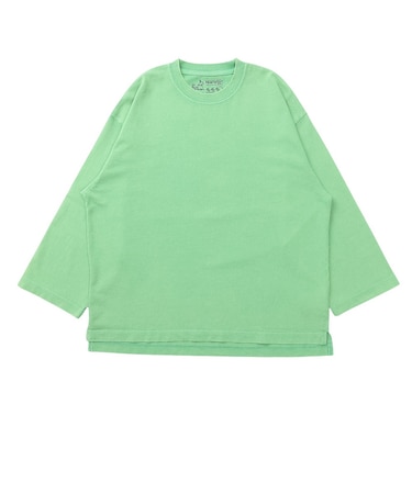 ゴースローキャラバン（GOSLOWCARAVAN）三本引き揃え ヘビー天竺 ケミカル ワイド9分丈 半袖Tシャツ 362608 GRN