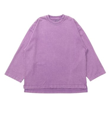 ゴースローキャラバン（GOSLOWCARAVAN）三本引き揃え ヘビー天竺 ケミカル ワイド9分丈 半袖Tシャツ 362608 PPL