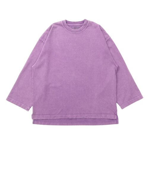 ゴースローキャラバン（GOSLOWCARAVAN）三本引き揃え ヘビー天竺 ケミカル ワイド9分丈 半袖Tシャツ 362608 PPL