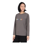 クリフメイヤー（KRIFF MAYER）長袖Tシャツ ロンT プリントロングスリーブTシャツ クマ W2547849X:17:CHARCOAL