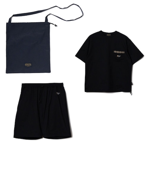 ペンドルトン（PENDLETON）カリキュロライトジャージセット (半袖Tシャツ/ショーツ/バッグ) 19802291BLK