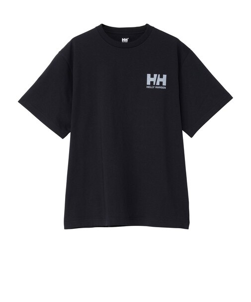 ヘリーハンセン（HELLY HANSEN）半袖 HHラインバックプリントロゴ Tシャツ HE62634 K