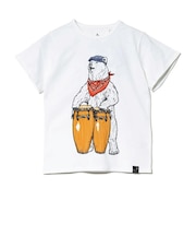 ゴースローキャラバン（GOSLOWCARAVAN）ジュニア USA COTTON コンガクマ 半袖Tシャツ 361922 WHT