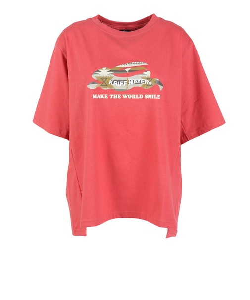 クリフメイヤー（KRIFF MAYER）柄ロゴ半袖Tシャツ W2546305:35:RED
