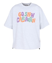 ゴースローキャラバン（GOSLOWCARAVAN）シリコンバイオ ヒッピーロゴ ゆったり 半袖Tシャツ 366107 GRY