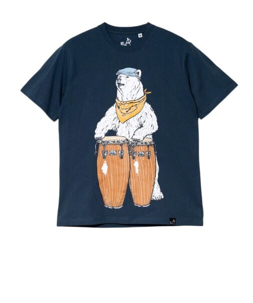 ゴースローキャラバン（GOSLOWCARAVAN）USA COTTON コンガクマ 半袖Tシャツ 361909 NAV