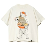 ゴースローキャラバン(GOSLOWCARAVAN)半袖 ラーメンクマ Tシャツ 361917 IVY
