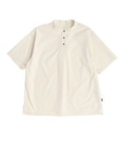 フットマーク（FOOTMARK）半袖シャツ ノーカラーシャツ 3100526-01 冷感 はっ水 UVカット