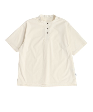 フットマーク（FOOTMARK）半袖シャツ ノーカラーシャツ 3100526-01 冷感 はっ水 UVカット