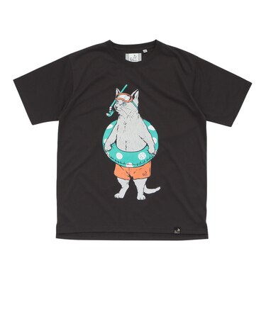 ゴースローキャラバン（GOSLOWCARAVAN）Drymix 海猫 半袖Tシャツ 365601 BLK