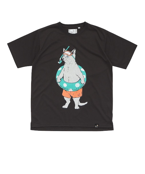 ゴースローキャラバン（GOSLOWCARAVAN）Drymix 海猫 半袖Tシャツ 365601 BLK