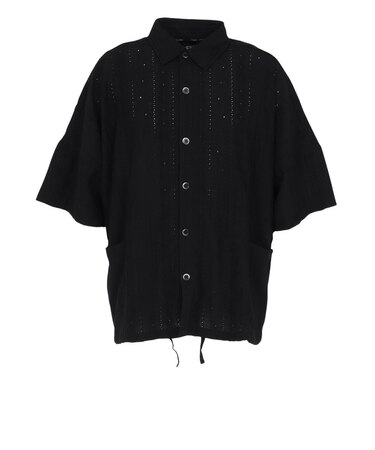 ゴースローキャラバン（GOSLOWCARAVAN）シャーリングレース ビッグ 半袖シャツ 364001 BLK