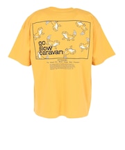 ゴースローキャラバン（GOSLOWCARAVAN）スクエアLOGO バックプリント ゆったり 半袖Tシャツ 361915B YEL