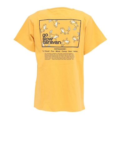 ゴースローキャラバン（GOSLOWCARAVAN）ジュニア スクエアLOGO バックプリント 半袖Tシャツ 361925B YEL