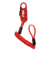 クロップス(CROPS)自転車 ワイヤーロック ダイヤル式 Q-BIRO mini キューバイロミニ SPD04-BR90-04 レッド カラビナ 形状記憶ケ…