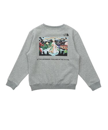 ザ・ノース・フェイス（THE NORTH FACE）ジュニア 60th グラフィックロゴクルーネック スウェット トレーナー NTJ62660 Z