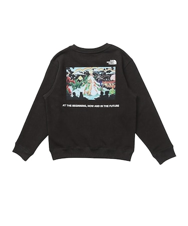 ザ・ノース・フェイス（THE NORTH FACE）ジュニア 60th グラフィックロゴクルーネック スウェット トレーナー NTJ62660 K