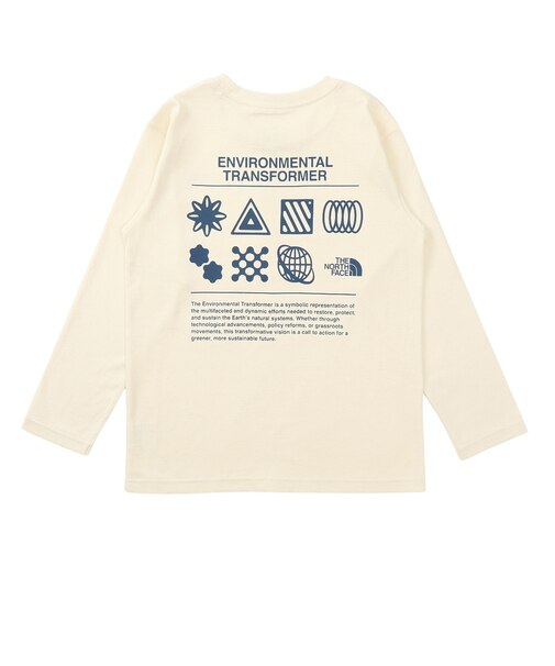 ザ・ノース・フェイス（THE NORTH FACE）キッズ ロングスリーブグラフィックTシャツ NTJ82533 WS