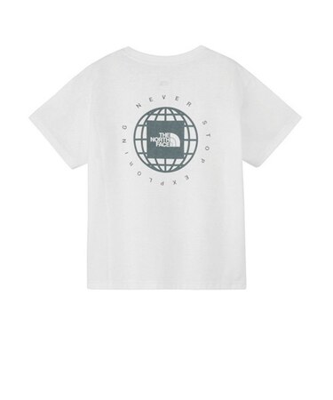 ザ・ノース・フェイス（THE NORTH FACE）ジュニア 半袖 ジオスクエアロゴTシャツ NTJ32646 W