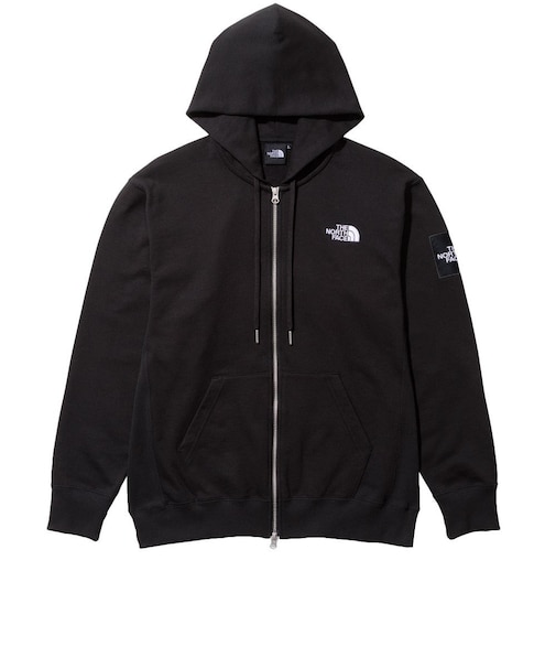 ザ・ノース・フェイス（THE NORTH FACE）パーカー フルジップ スクエアロゴフルジップ NT12335 K ブラック