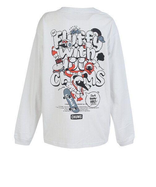 チャムス（CHUMS）フラッフィーポケットブラッシュドロングスリーブTシャツ CH11-2880-W001
