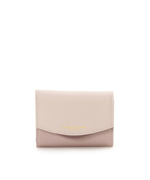 フラップバイカラー 折財布