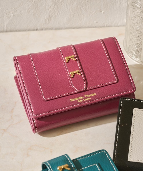 サマンサタバサ クロスリボンシリーズ マルチケース (ワインレッド) 名刺入れ サマンサタバサ クロスリボンシリーズ マルチケース (ワイン