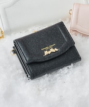 ラメフラワービジュー 折財布