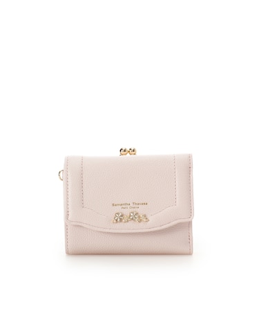 ラメフラワービジュー 折財布