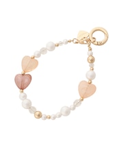 パールハート ストラップチャーム