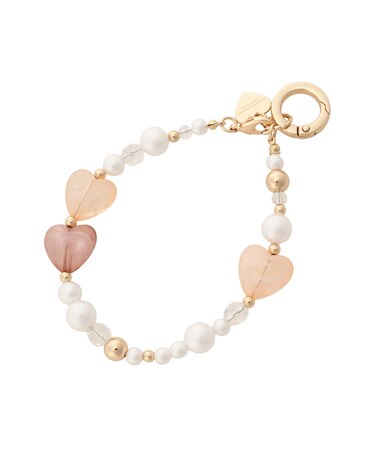 パールハート ストラップチャーム