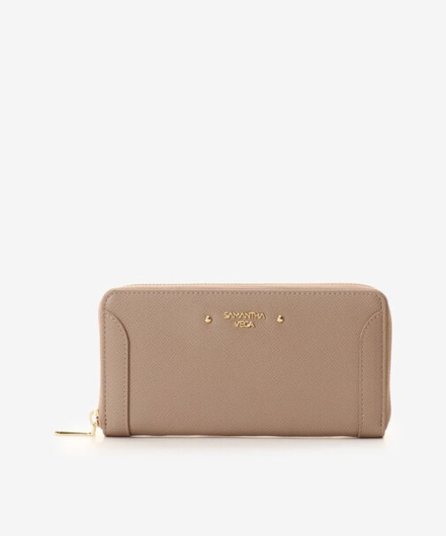 バイカラーシンプルロゴ長財布