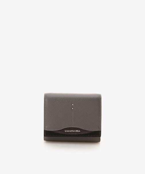 バイカラー折財布(ハラコ調)