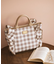 チェックフリルハンドバッグ（大）