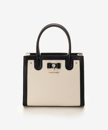 リボンスクエアハンドバッグ