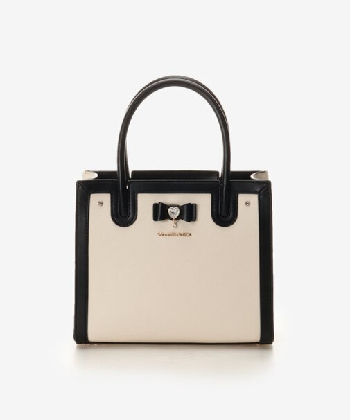 リボンスクエアハンドバッグ