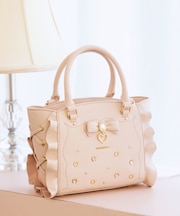 サイドレースアップリボンビジューミニフラッター