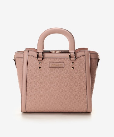 エンボスポイントステッチハンドバッグ