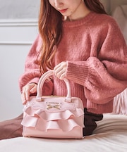 フリルリボンハンドバッグ