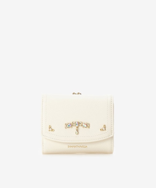 ビジュー折財布