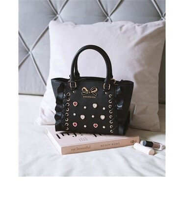 レースアップハートビジューフラッタ―(ミニ)