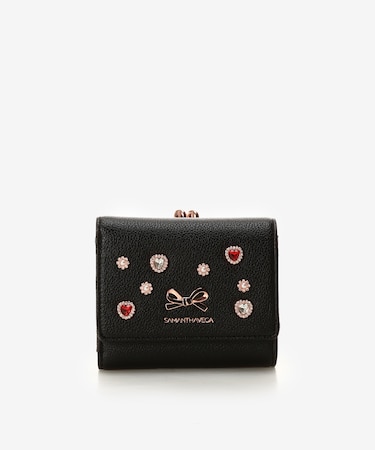 ハートビジュー折財布