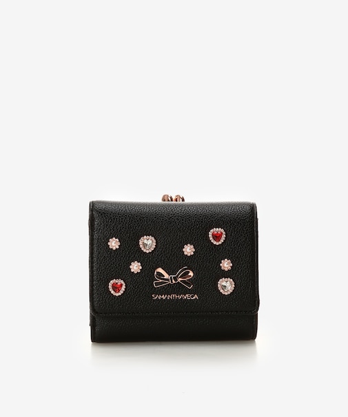 ハートビジュー折財布