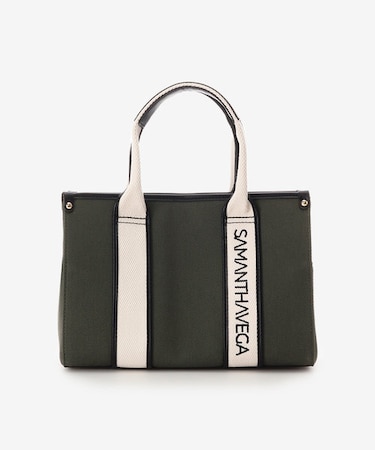 ロゴテープキャンバスハンドバッグ（小）