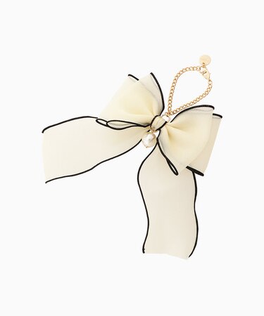 オーガンジーリボンチャーム(ブラック)