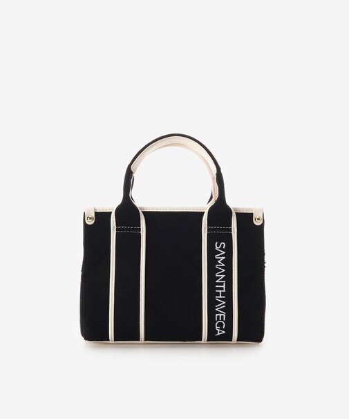 ロゴテープデニム風トート（ミニ）