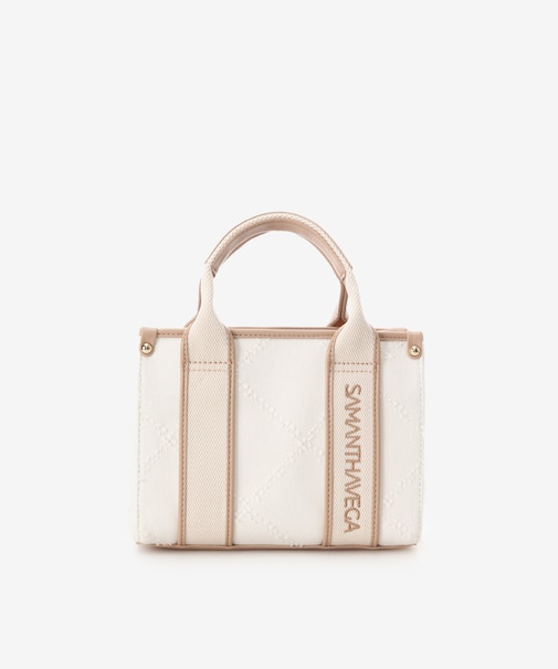 ロゴテープデニム風トート（ミニ）