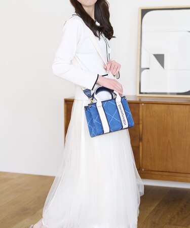 ロゴテープデニム風トート（ミニ）